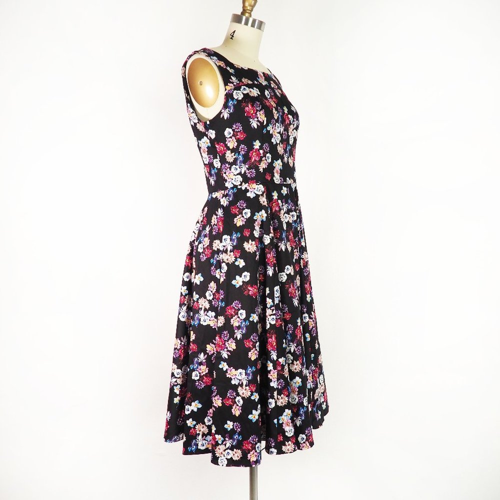 Hearts & Roses Fit & Flare Floral Pinup Dress